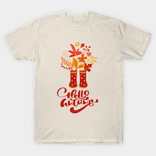 Thanksgiving - Hello Autumn - Welcome Fall T-Shirt